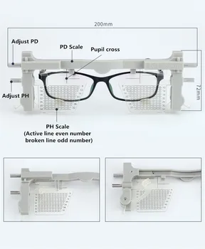 Регулируема Пупилометр PD & PH Височина ученик метър разстояние очила линия на оптичен инструмент санаториум тестер точка инструмент