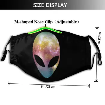 Сиво извънземно устата маска за лице космически извънземно маска за лице мода смешно с 2 филтри за възрастни