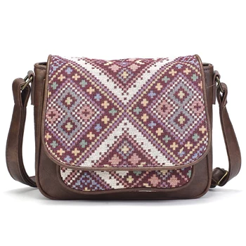 Стари жени чанта с високо качество чанта Бохемски стил Crossbody чанта за момичета изкуствена кожа чанта малка клапа чанта в чантата си