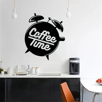 Стикери За Стена Табела На Кафене Стъкло Художествена Живопис Кафеена Чаша Vinyl Стикер За Стена, Подвижни, Интериор Кухня