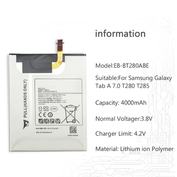 Таблет батерия за Samsung Galaxy Tab A 7.0 T280 T285 Батерия EB-BT280ABE 4000mAh