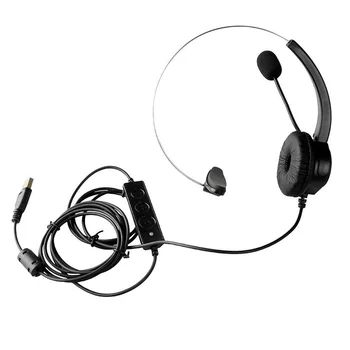 Телефон слушалки за Call Center, операторът USB кабел 360Rotatable Offical слушалки, преносими развлечения слушалки захранване