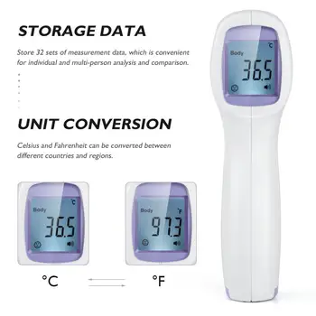 Термометър цифров инфрачервен безконтактен инфрачервен термометър с LCD подсветката Termometro Infravermelh Dropshipping