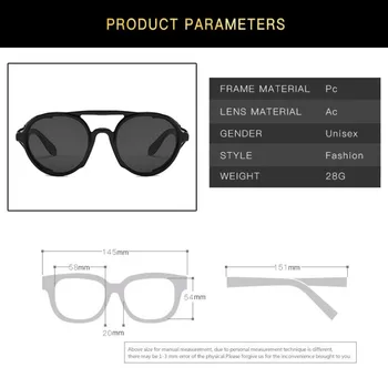 Унисекс реколта steampunk слънчеви очила мъжки дизайнер Дизайнер ретро кръгли очила, кожени пара пънк открит очила с UV400