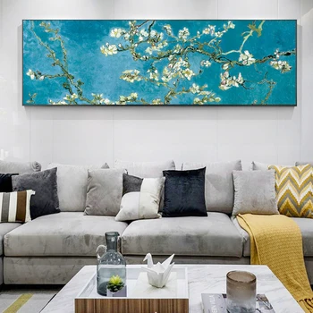 Цвете бадеми на Ван Гогу платно картини, плакати и щампи изкуството на стената картина за хола декорация на дома