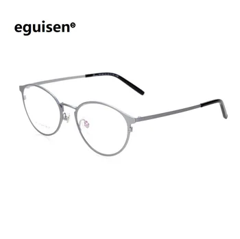 Широчина-138 чист титан дамски слънчеви очила ретро рамки кръгла мъжки дограма женски оптични очила за късогледство очила за четене прозрачни