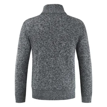 Яке за мъже пролет и есен плътен цвят вязаный жилетка пуловер, тънко яке мъжки бейзболен яка 3XL