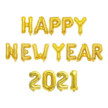 1 компл. Happy New Year 2021 балони балони се ожени коледна украса за дома хелий Globos New Year Eve Party Доставки 2021