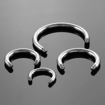 14 ГРАМА/16G Титан G23 Curcular Barbell Horseshoe Ring Bar подмяна на пиърсинг Nariz Body Jewelry аксесоари - Post Only No Топка