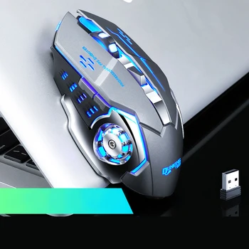 2.4 G безжична мишка Gamer 3200DPI 6 бутони LED Gaming Mouse настолен компютър зареждащи се мишки за КОМПЮТЪР, лаптоп за игри