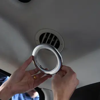 2 бр. автомобил хром интериор на въздуха на изхода на пръстен, апликации за Land Rover Discovery 4 2010-2016 авто хром интериор на въздуха на изхода на пръстен, апликации