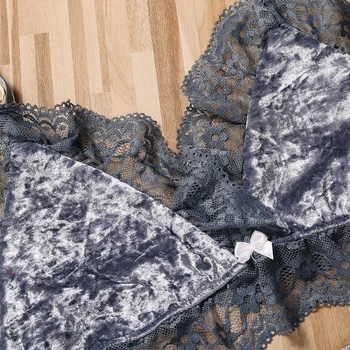 2 елемента кадифе пижама комплект V образно деколте прашка Секси риза, завързана топ сутиени и гащи, къси панталони облекло пижами нощница пижами feminino