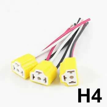 20 бр. led лампи, керамични притежателя на фаровете на автомобила H4 H7 H8 H9 H11 Керамичен съединител на адаптер 9005 9006 led фарове H7 конектор теглене на кабели
