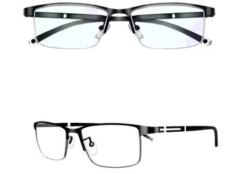 2020 Half Frame Против Blue Light Очила За Четене Мъжете Прогресивно Мультифокальные Пресбиопические Очила Фотохромичните Черни Ультралегкие