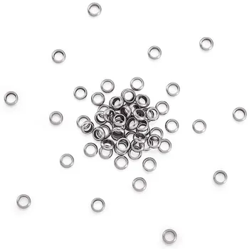 304 пръстени от неръждаема стомана мъниста подложки за направата на бижута, гривни, бижута и аксесоари на топчета 4 мм / 5 мм / 6 мм / 7 мм / 8 мм F70