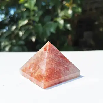 40 мм и високо качество на естествен червен огнен кварц пирамида исцеляющий Crystal чакра камък