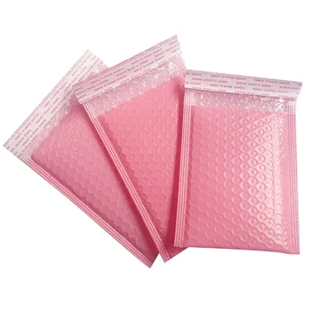 50 бр. розово polymailer пликове Самостоятелно Seal пощенска балон почтовики shippping чанти за малкия бизнес на доставка мек плик #W