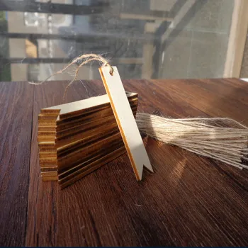 50шт дървени подаръчни етикети етикети лястовича опашка форми етикети дървени висящи етикети сватба САМ рожден ден САМ занаяти дървени бележки