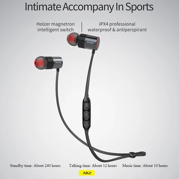 AWEI нов Bluetooth Безжична Спорт слот за слушалки на шийката на каишка двойна мощност стерео звук IPX4 водоустойчив супер дълбок звук за телефон