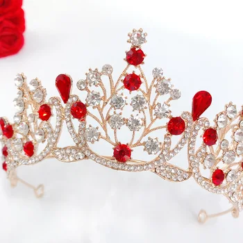 CC диадема Короната на жените украса за сватбени аксесоари за коса за сватбени косата Принцеса прическа на партията бряг е прекрасен луксозен подарък YQ07