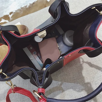 DIGERUI дамска чанта мода Дамска чанта изкуствена кожа чанта дамски дизайнерски Лоскутная Чанта дамски ежедневни голяма чанта