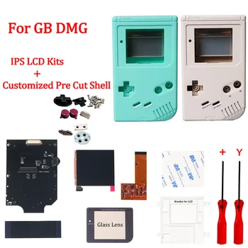 DMG IPS LCD Screen Комплекти with Customized Pre-Cut Housing Shell for GB DMG High light 36 Retro Color Backlight, No need cutting