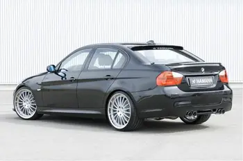 E90 HM стайлинг въглеродни влакна задната част на покрива Устна броня спойлер за BMW 2005-2012
