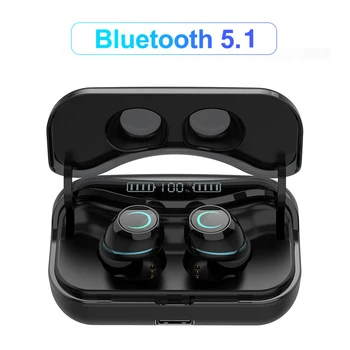 G08 Bluetooth 5.1 слушалки сензорно управление безжични слушалки HiFi IPX7 водоустойчив слушалки слушалки с led дисплей зарядно устройство ще захранване на скоростната