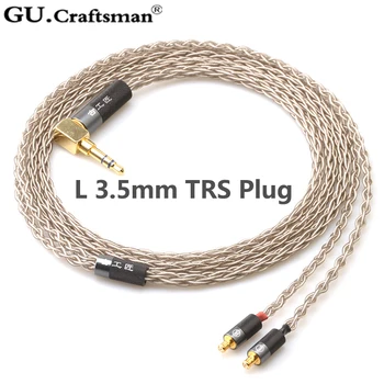 GUcraftsman 6N silver за Audio Technica ATH-CM2000Ti CKR100is CKR90is CK2000Ti CKR1100 кабел за обновяване на слушалки