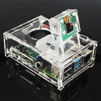 ITINIT R20 Raspberry Pi 5MP Camera Module Board with Acrylic Holder Bracket Video Webcam for Raspberry Pi 4 Camera Case
