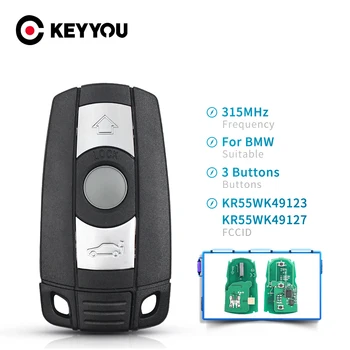 KEYYOU Car Remote Smart Key 315 mhz / 868 Mhz за BMW 1/3/5/7 серия CAS3 X5 X6, Z4 Car Keyless Control PCF7945 предавател чип