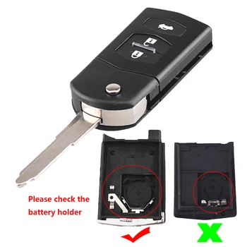 KEYYOU за Mazda 3 5 6 RX-8 CX-7 И CX-9 MX5 3/2+1 подмяна на бутоните сгъваем калъф за ключове Remote Key Shell ремкомплект