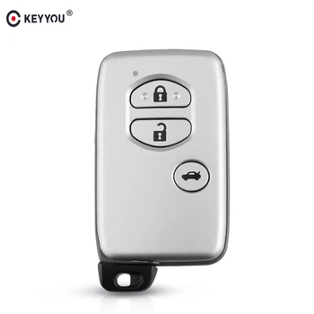 KEYYOU нов Uncut Smart Remote Key Shell Case за Toyota Land Cruiser Prado Prius Land Avalon покриване на ключ за кола с вътрешен острие