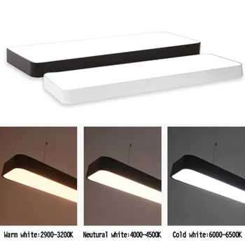 LED Modern Ceiling Light Lamp dimmable Surface Mount Rectangleindustrial wind Lighting Fixture Спалня Хол и офис осветителни тела