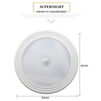 Led нощна светлина преносим PIR Motion Sensor Light Control магнитен лека нощ за шкаф шкаф стълби тоалетна спалня
