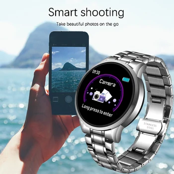 LIGE 2019 нова стоманена цветен екран Smart Band Watch Мъже, Жени монитор на сърдечната честота Smart Badn фитнес тракер крачкомер smartwatch