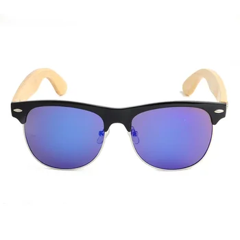 LONSY ретро бамбуковое дърво слънчеви очила Мъже, Жени брандираната дизайнерски обувки класически очила златното огледало слънчеви очила Oculos de sol masculino
