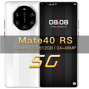 Mate40 RS 2021 нови смартфони, 5G глобалната версия на 12G 512G Android10 отключена 5800mAh 48MP Dual SIM мобилен телефон на склад