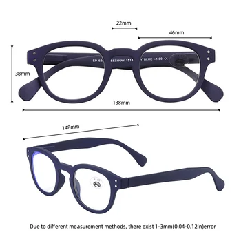 Meeshow очила за четене дамски рамки за очила ретро очила за очите лятна мода Европа стил +1.5 +2.0 +2.5 +3.0 1513 сини