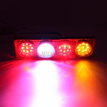MZORANGE 2pcs LED Car Rear Tail Lights лампа на спирачната стоп-сигнал за ремарке, Каравана, камион камион 36LED 12V/24V 3Colors задни светлини