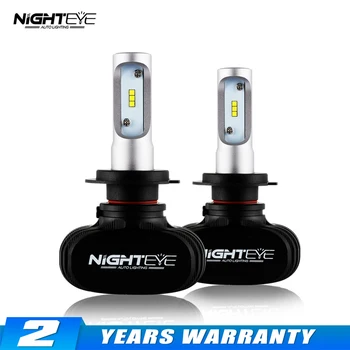 Nighteye Car LED светлини лампа 50W 8000lm 6500K H4/9003/HB2 Hi/Lo 9006/HB4 Beam Светлини IP68 H1 фарове за мъгла H11 H7 Led Light