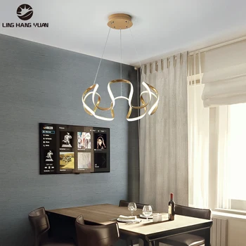 Nordic Led Pendant Light Home decoration модерна бяла и Златна подвесная лампа за спални хол трапезария кухня осветителни тела