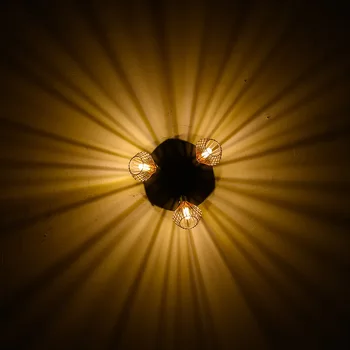 Nordic таванско помещение висящи лампи, лампа, съвременен творчески клетка окачен лампа промишлен ретро Лампен САМ за спални хол трапезария