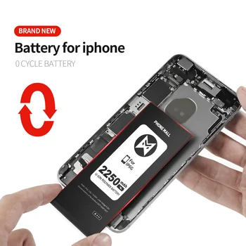 PHONEMALL High Capacity ALEX Battery For iPhone 6 6S 5G 5S 7 8 Plus X 6Plus оригиналната смяна на течно тестото за Iphone X 6S 7G