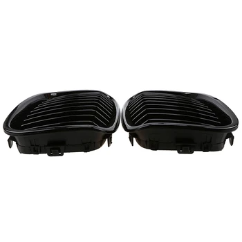 POSSBAY Car Styling блестяща, гланцирана черна радиаторна бъбреци за BMW 1-Series F20 118d/118dX 5-врати 2011-Pre-facelift Center Grill