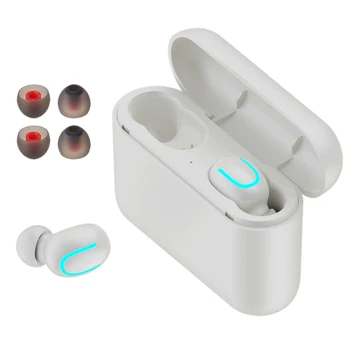 Q32 Wireless Bluetooth 5.0 TWS Mini накрайници за уши за преносим микрофон хендсфри слушалка със зарядно калъф слот за слушалки