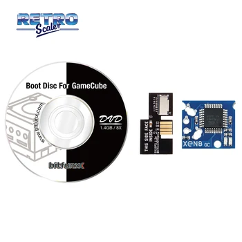 RetroScaler SD2SP2 Adapter TF Card Reader + КСЕНОФОБИЯТА-gc Чип + Swiss Boot Disc Mini DVD за конзолата NGC
