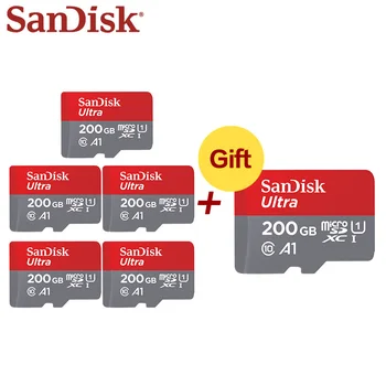 SanDisk флаш карта, 200 GB карта памет, 128GB C10 U1 A1 Micro SDHC SDXC Card 64GB TF Card High 32GB 5+1