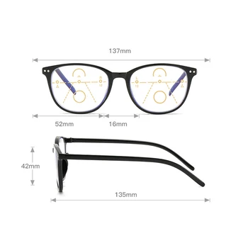 Seemfly Anti-blue Light прогресивно мультифокальные очила за четене на жените и мъжете класическа квадратна рамка на очила за старческо с+1.0 и + 4.0