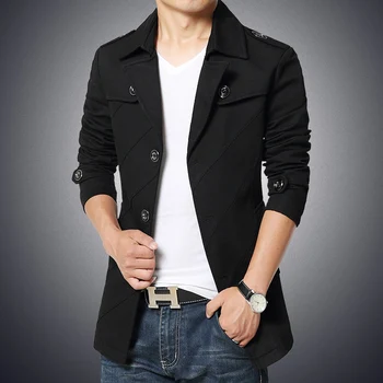 TANG Brand 2019 New Blazer Men Business Casual Blazer мъжки памучен яке за мъже Slim Fit Suit Jackets мъжки дълги блейзери размер M-4XL